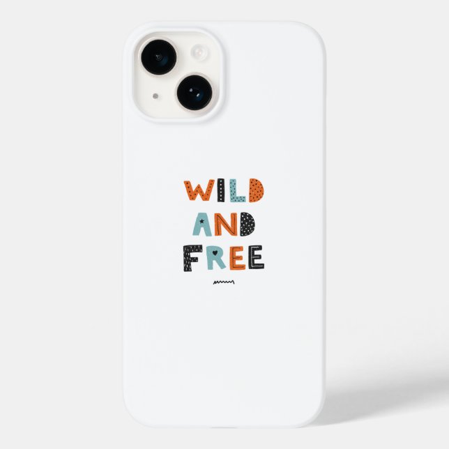 Wild and Free | Doodle Letters Case-Mate iPhone Case (Back)