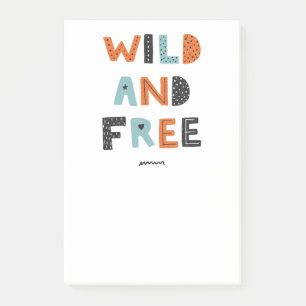 Wild and Free   Doodle Letters Post-it Notes