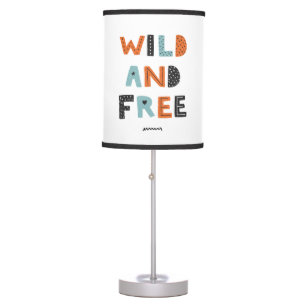 Wild and Free   Doodle Letters Table Lamp