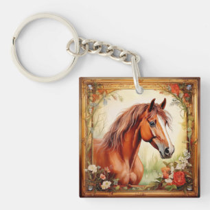 Wild and Free Horse Keychain