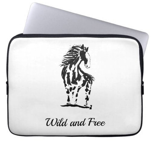 Wild and Free Horse Neoprene Laptop Sleeve
