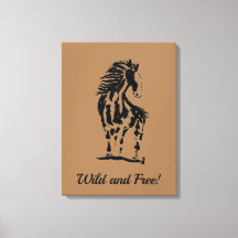 Wild and Free Horse Premium Wrapped Canvas (Gloss)