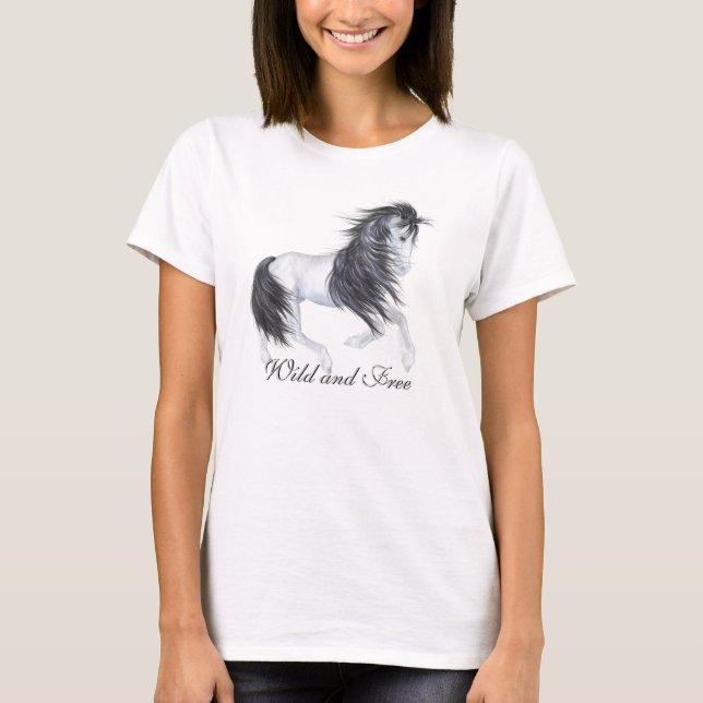 Wild and Free Horse T-Shirt (Front)
