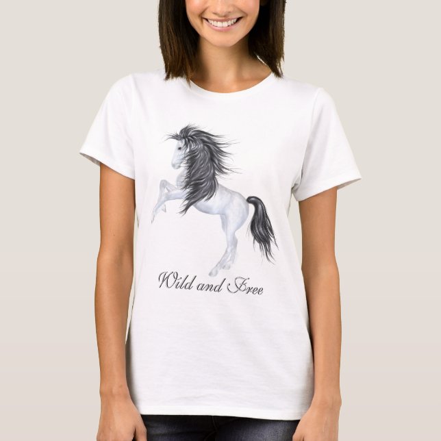 Wild and Free Horse T-Shirt (Front)