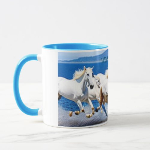 Wild and free horses mug