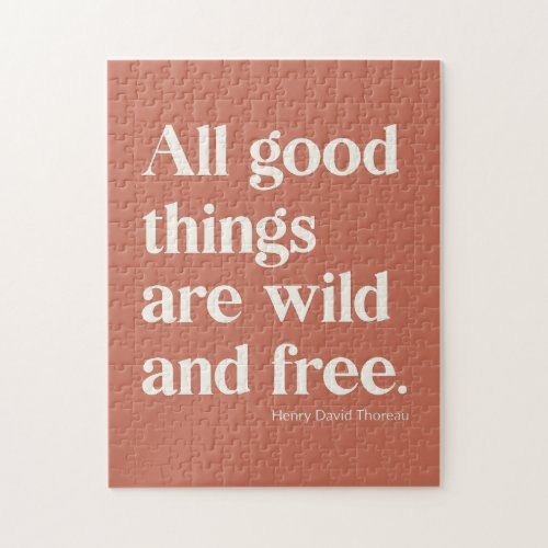 Wild and Free Inspirational Positivity Quote Jigsaw Puzzle