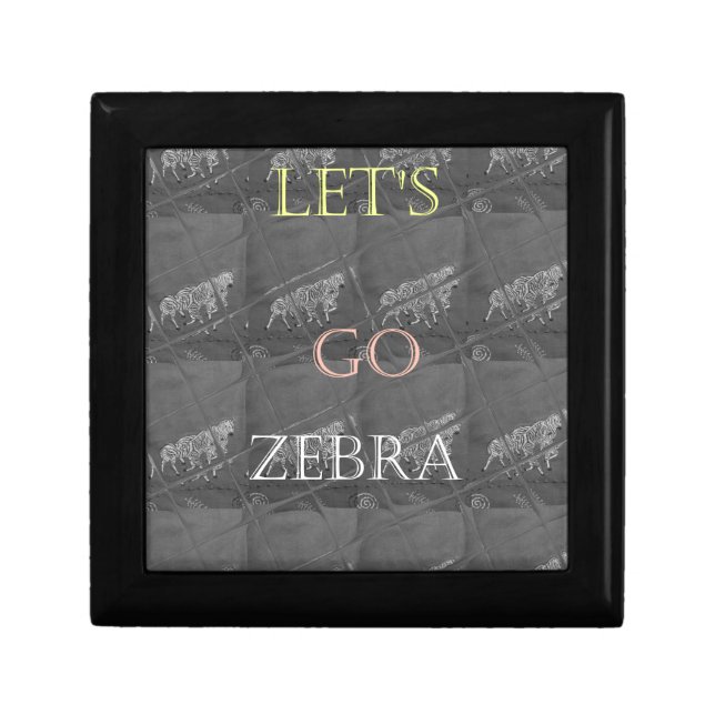 Wild and Free Let's Go!: A Zebra's Journey Jewelry Box (Front)