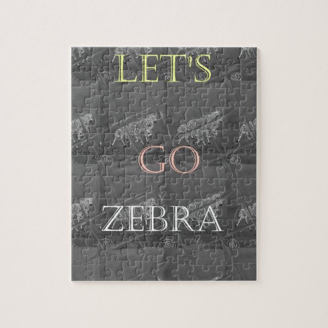 Wild and Free Let's Go!: A Zebra's Journey Jigsaw Puzzle (Vertical)