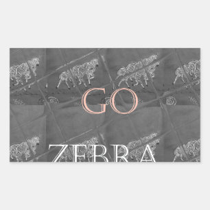 Wild and Free Let's Go!: A Zebra's Journey Rectangular Sticker