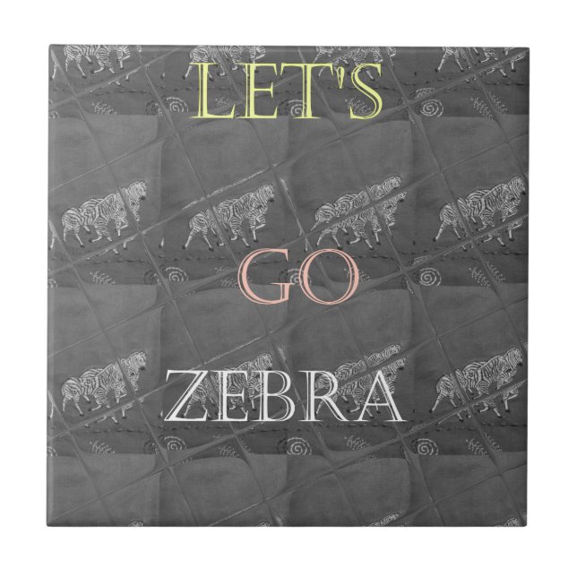 Wild and Free Let's Go!: A Zebra's Journey Tile (Front)