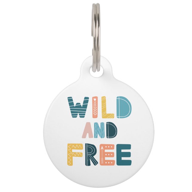 Wild and Free Pet ID Tag (Front)