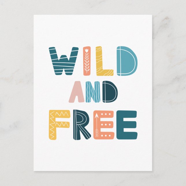 Wild and Free Postcard (Front)