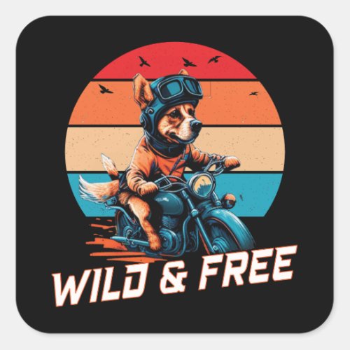 Wild and Free  Square Sticker