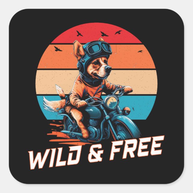 Wild and Free  Square Sticker (Front)