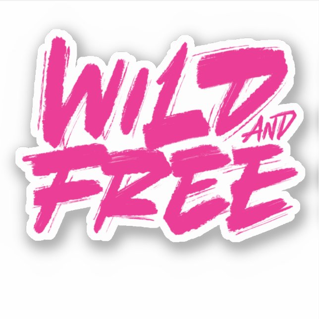 Wild and free sticker (Front)