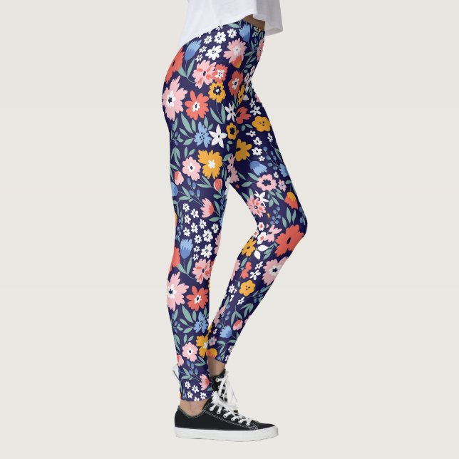 Wild and Free Summer Flowers Leggings (Right)