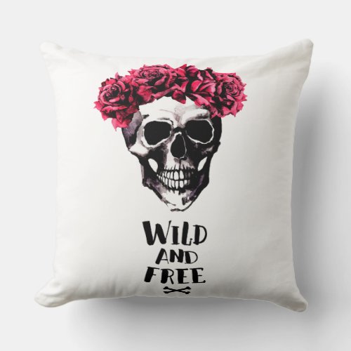 Wild and free throw pillow