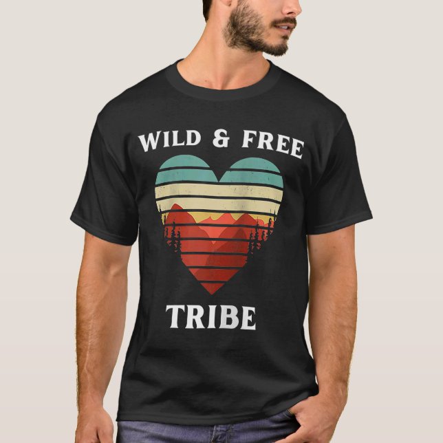 WIld and free tribe camp bachelorette Raglan T-Shirt (Front)