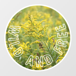 Wild and Free Wildflowers Self-Confidence Window Cling