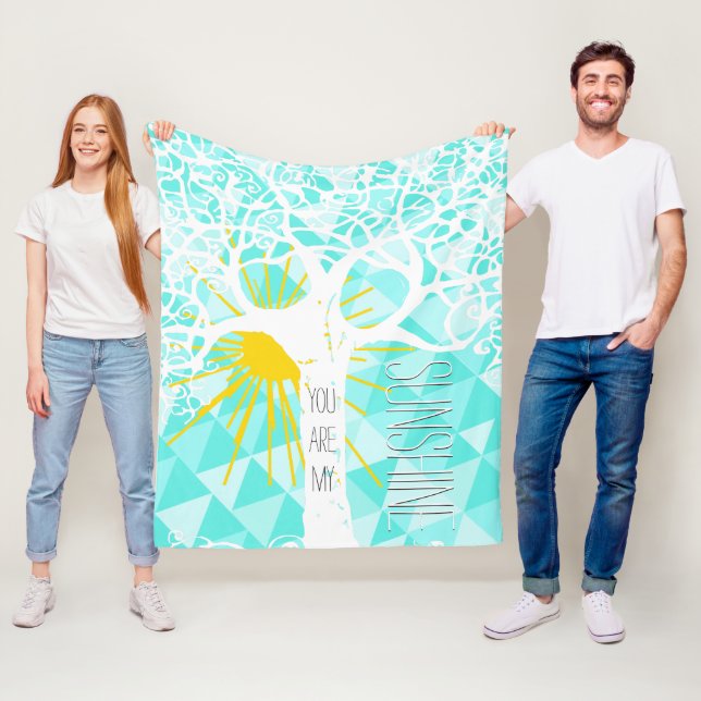 Wild and Free You Are My Sunshine Fleece Blanket (In Situ)