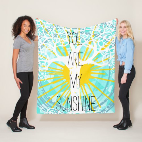 Wild and Free You Are My Sunshine Fleece Blanket