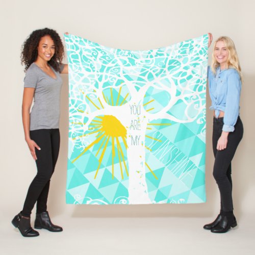 Wild and Free You Are My Sunshine Fleece Blanket