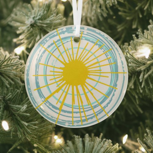 Wild and Free You Are My Sunshine Glass Ornament