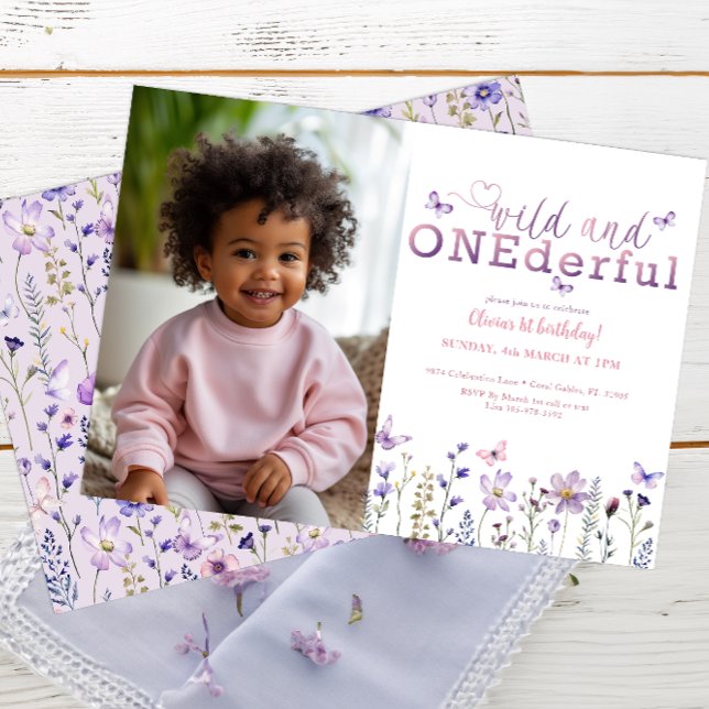 Wild and ONEderful 1st Birthday Photo Invite (Wild & Onederful 1st Birthday Invite)