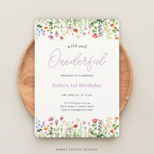 Wild and Onederful First Birthday Invitation