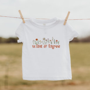 Wild and Three Wildflower Toddler T-Shirt