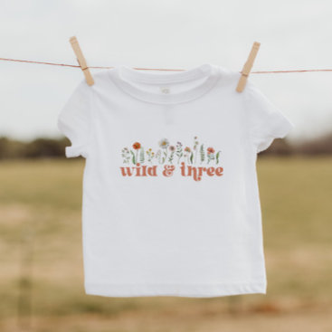 Wild and Three Wildflower Toddler T-Shirt