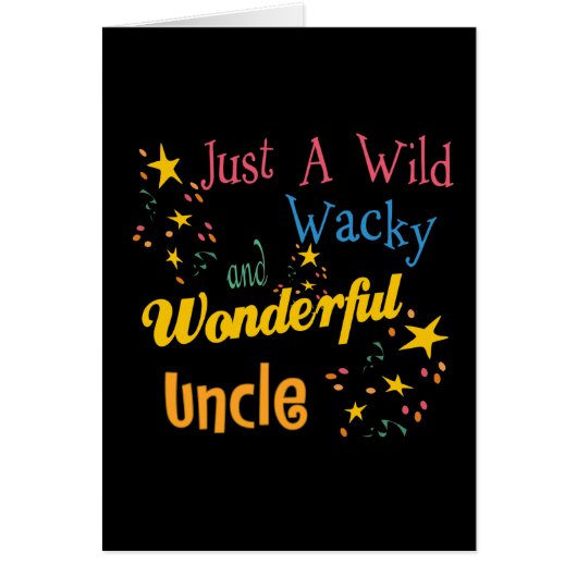 Wild And Wacky Uncle Cards (Front)
