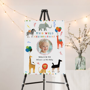 Wild and Whimsical 2nd Birthday Foam Board