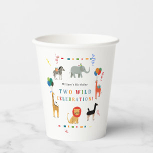 Wild and Whimsical 2nd Birthday Paper Cups