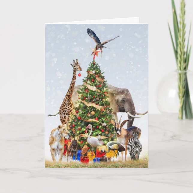 Wild and Wonderful Holiday Season Thank You Card (Front)
