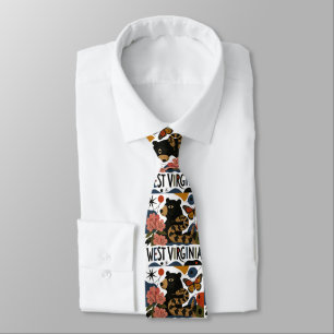 Wild And Wonderful West Virginia Folk Art Neck Tie