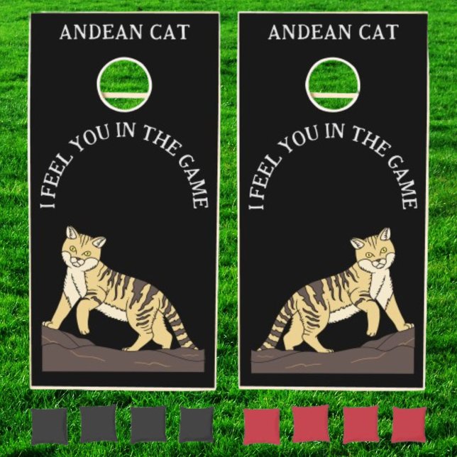 Wild Andean Cat On Cornhole Set (Creator Uploaded)