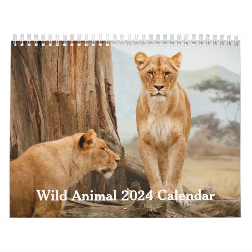 Wild Animal 2024 Calendar