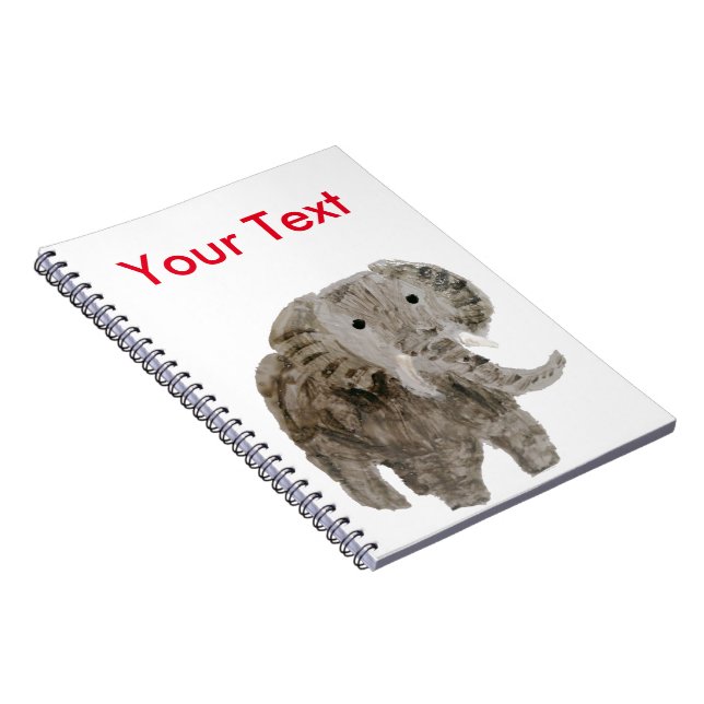 Wild Animal Art, Elephant Custom Notebook (Right Side)