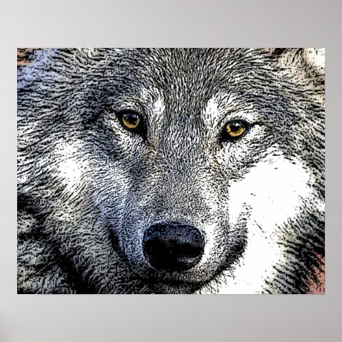 Wild Animal Art _ Wolf Eyes Artwork Poster Print