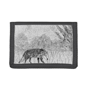 Wild Animal Art Wolf Trifold Wallet
