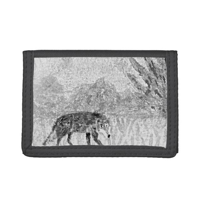 Wild Animal Art Wolf Trifold Wallet (Front)