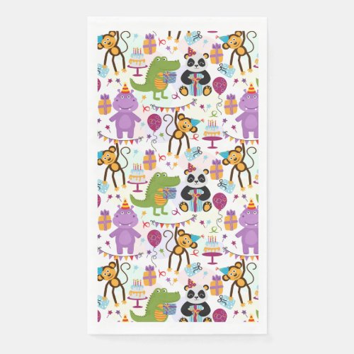 Wild Animal Birthday Party  Paper Guest Towels