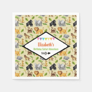 Wild Animal Birthday Safari Adventure Napkins