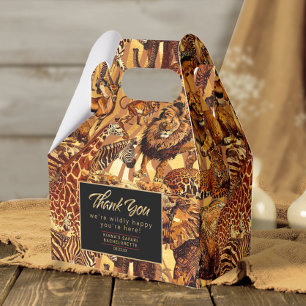 Wild Animal Collage Bachelorette Thank You ID1149 Favor Boxes