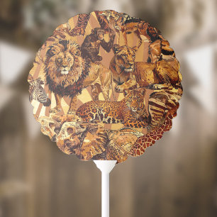 Wild Animal Collage Safari Bachelorette ID1149 Balloon