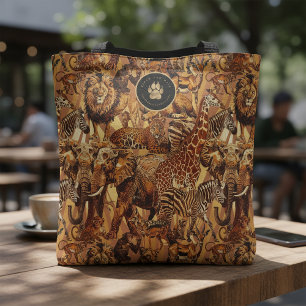 Wild Animal Collage Safari Bachelorette ID1149 Tote Bag