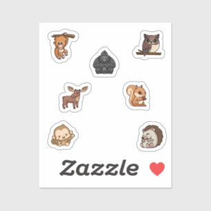 Wild animal collection sticker