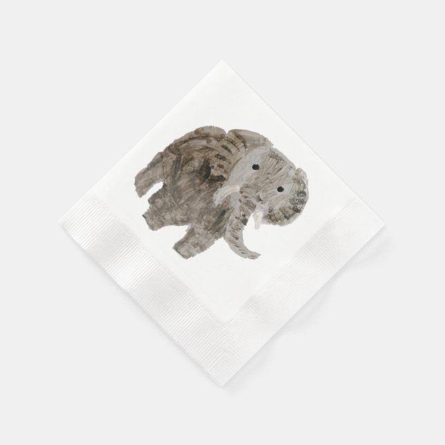 Wild Animal Elephant Napkins (Corner)