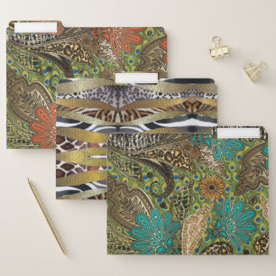 Wild Animal Fantasy Abstract File Folder